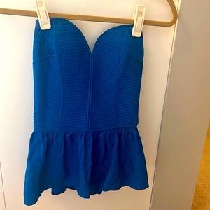 Brand new cobalt blue Parker peplum top